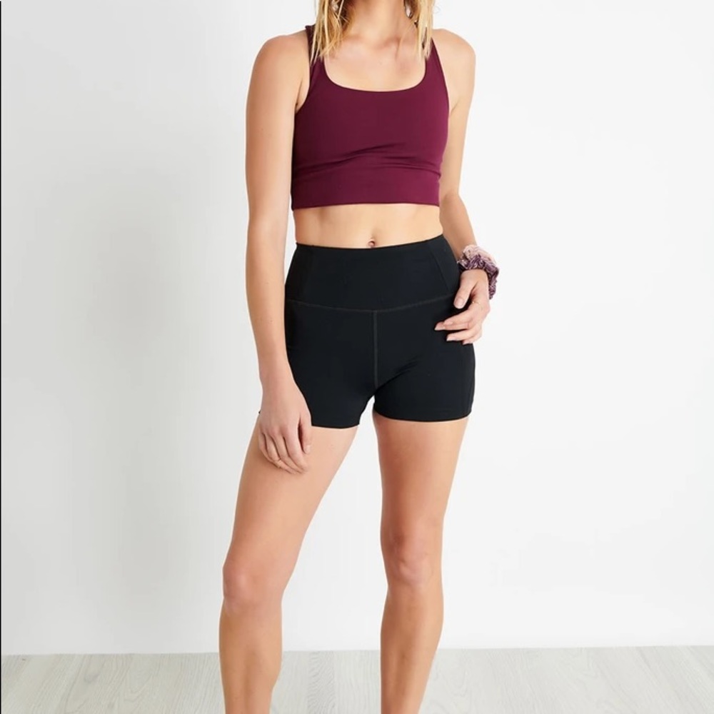 Girlfriend Collective High Rise Run Short Black